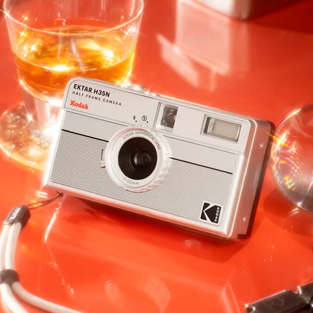Kodak Ektar H35N 35mm Half Frame Film Camera with Star Filter (Striped Silver) Bundle