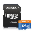 ADATA Premier 128GB MicroSDXC/SDHC UHS-I V10 A1 Waterproof Highly-resistant Memory Card with Adapter