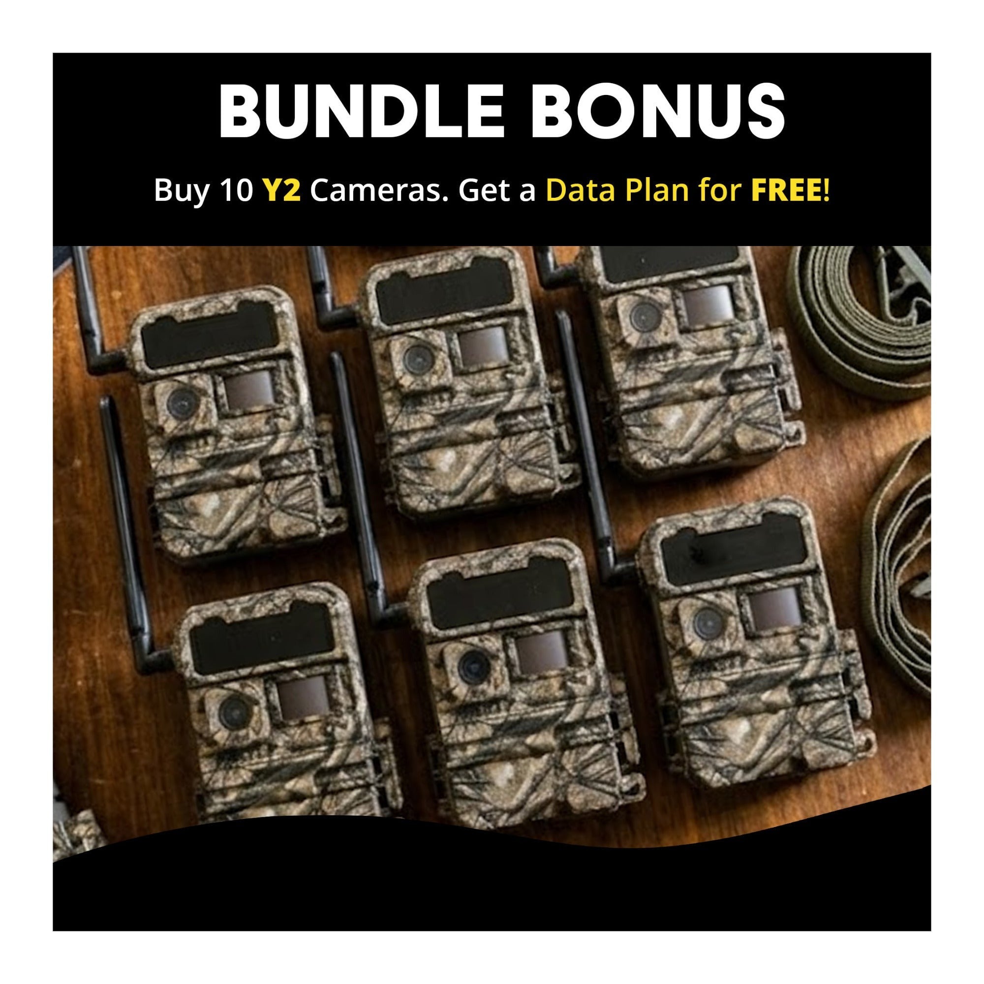 Yellowstone Y2 Black Wide Lens Camera Bundle with 5,000 mAh Battery Pack, and Card Reader (6-Pack)