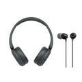 Sony WH-CH520 Bluetooth On-Ear Headphones (Black) with Sony EX15 Earbuds