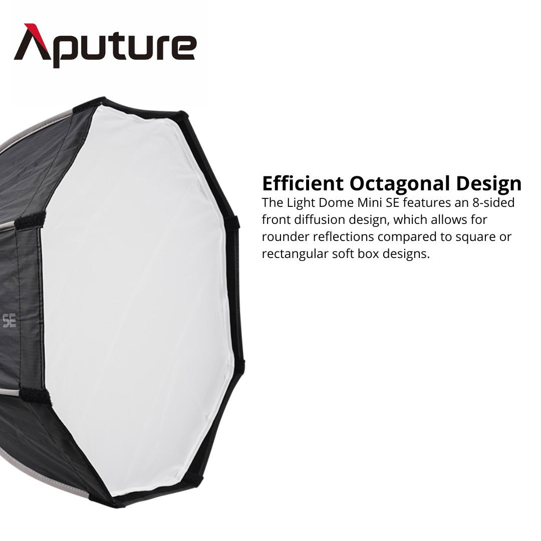 amaran Light Dome Mini SE Bowens Mount Octagonal Softbox and amaran Light Control Grid Bundle