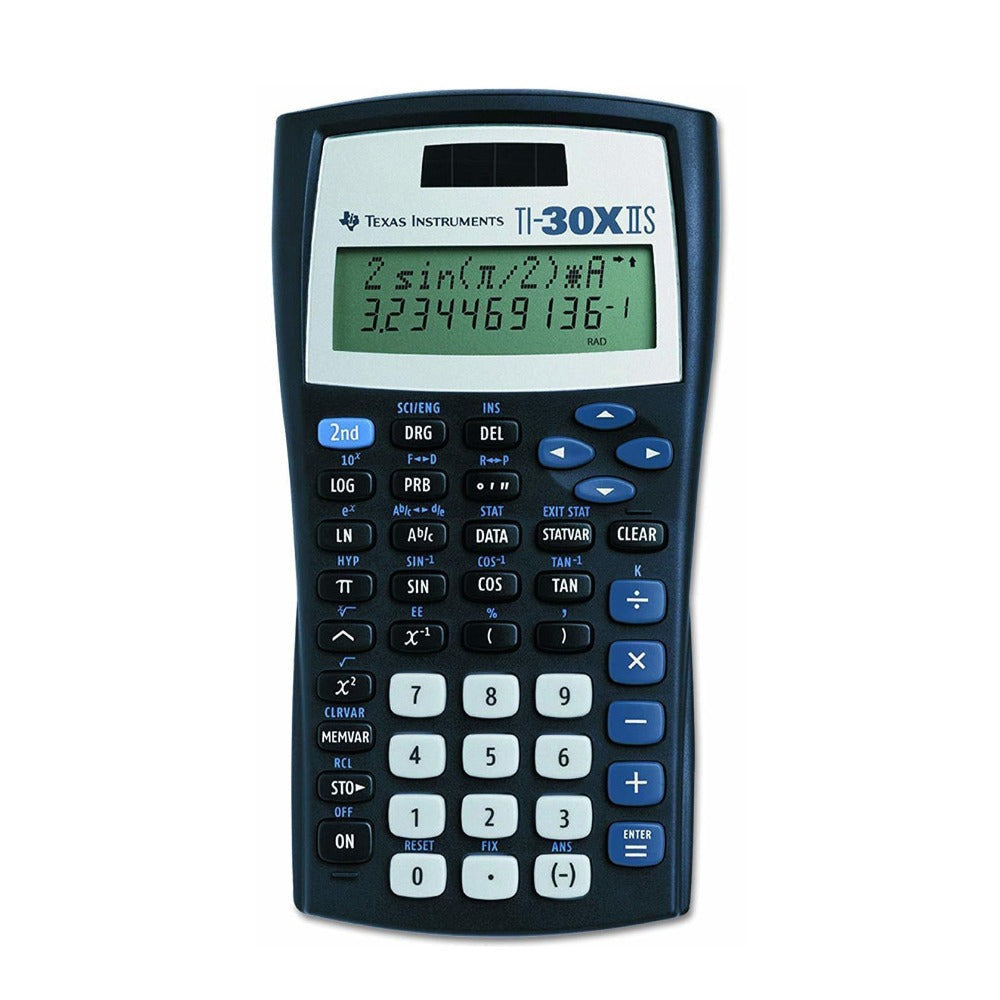 Texas Instruments TI-30XIIS Scientific Calculator (Black / Blue Accents)