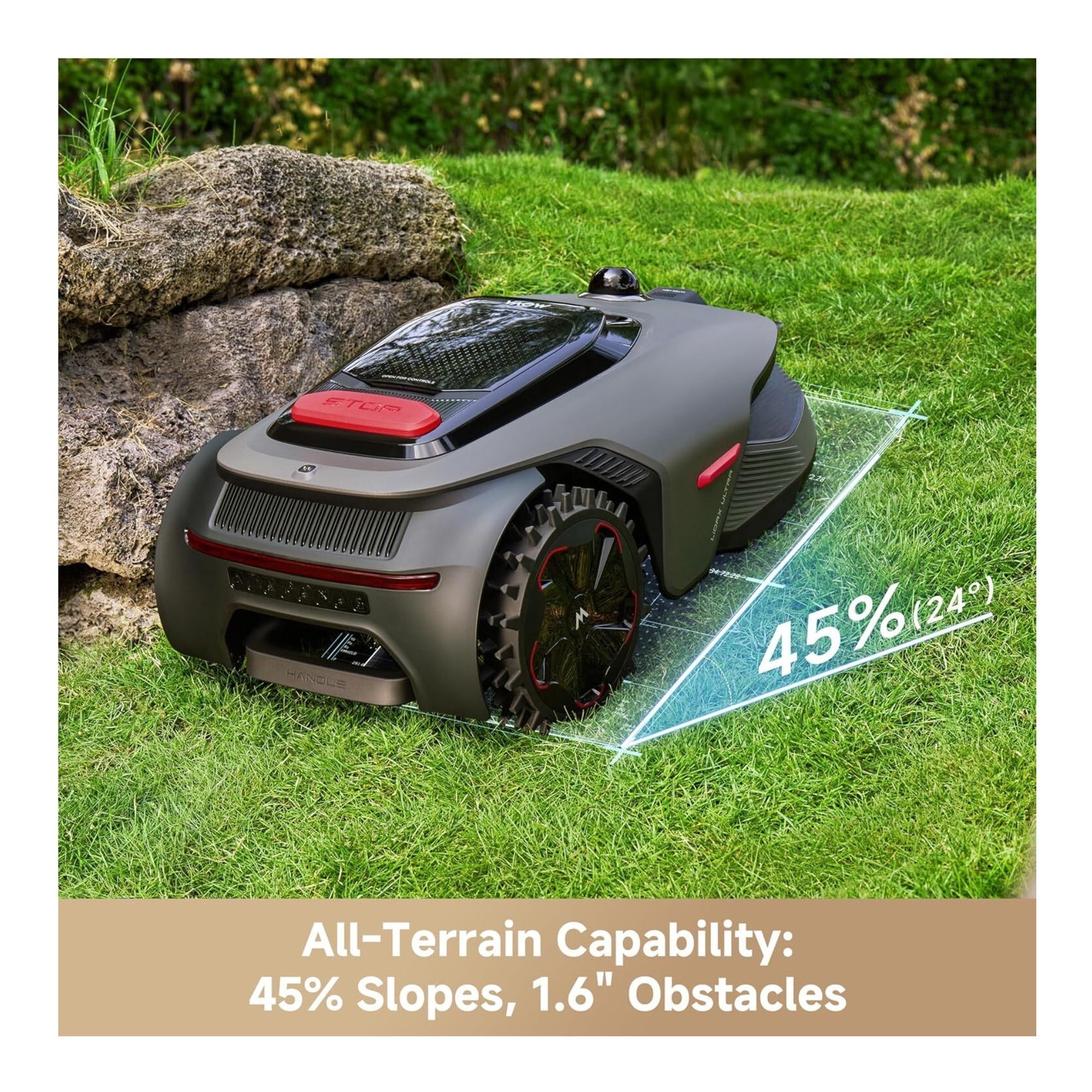 MOVA LiDAX Ultra 1000 Robot Lawn Mower - 360 3D LiDAR w/ AI Vision Auto-Mapping