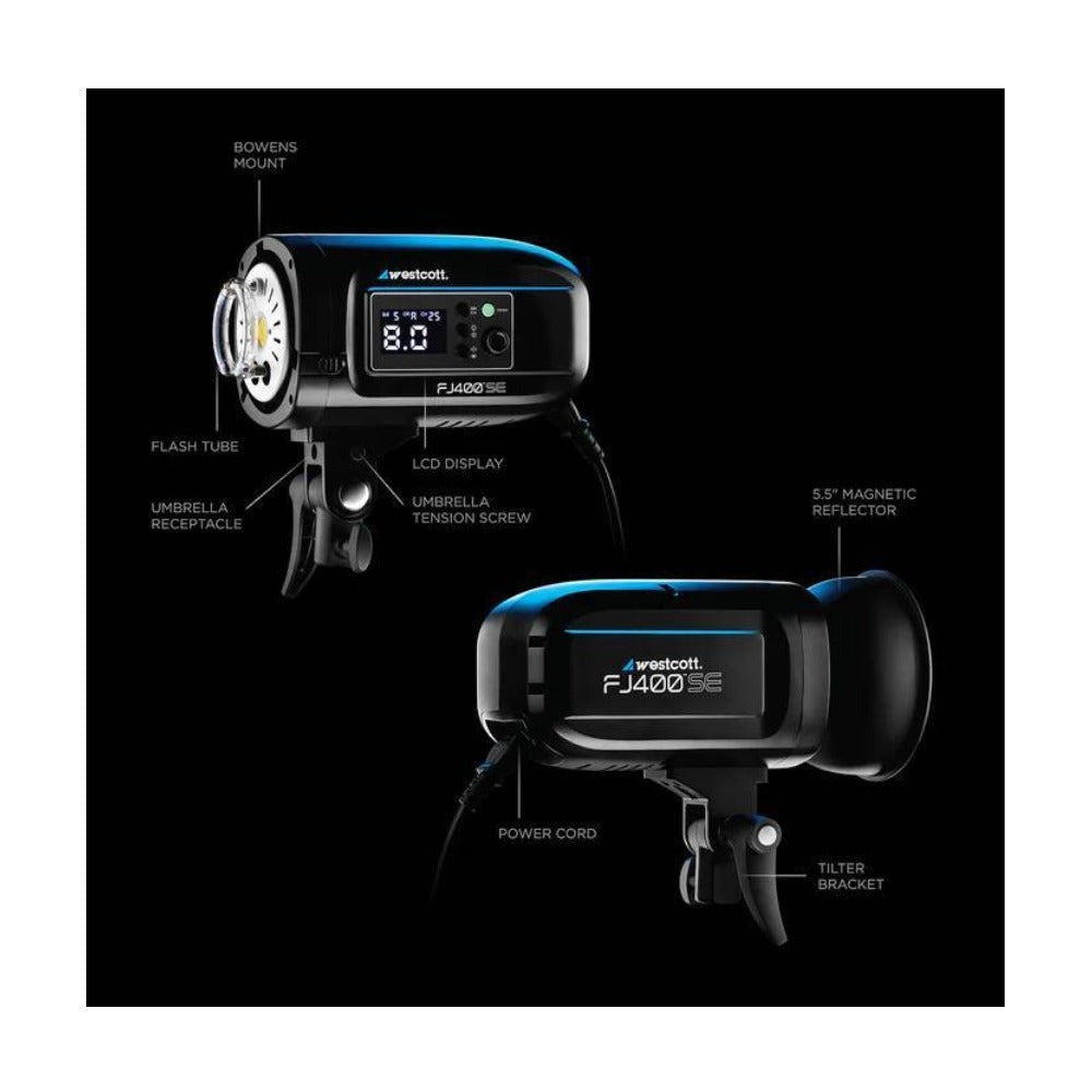 Westcott FJ400-SE 3-Light Studio Strobe Kit (110V) with FJ-X3 M Multi-Brand Wireless Trigger