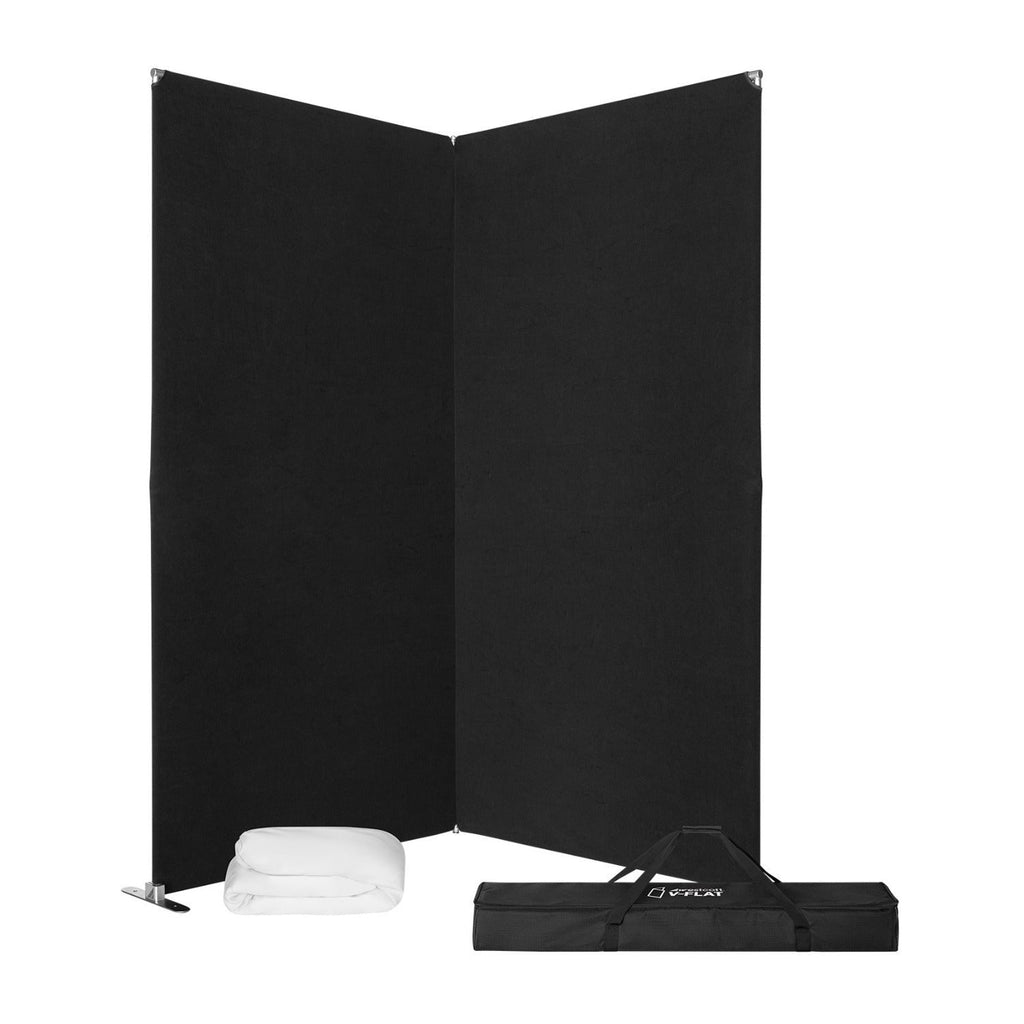 Westcott V-Flat with Dual-Sided Reflective Panels Collapsible Frame and Carry Case (White and Black)