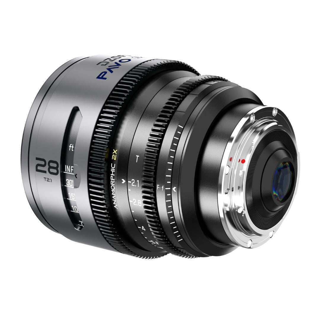 DZOFilm Pavo 2x Anamorphic T2.1 3-Lens Set with Blue Coating, PL or EF Mount (Space Gray and Black)