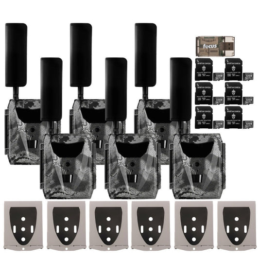 Spartan GoLive 4G/LTE 1080p Trail Camera (Verizon, 6 Pack) Bundle w/ Accessories