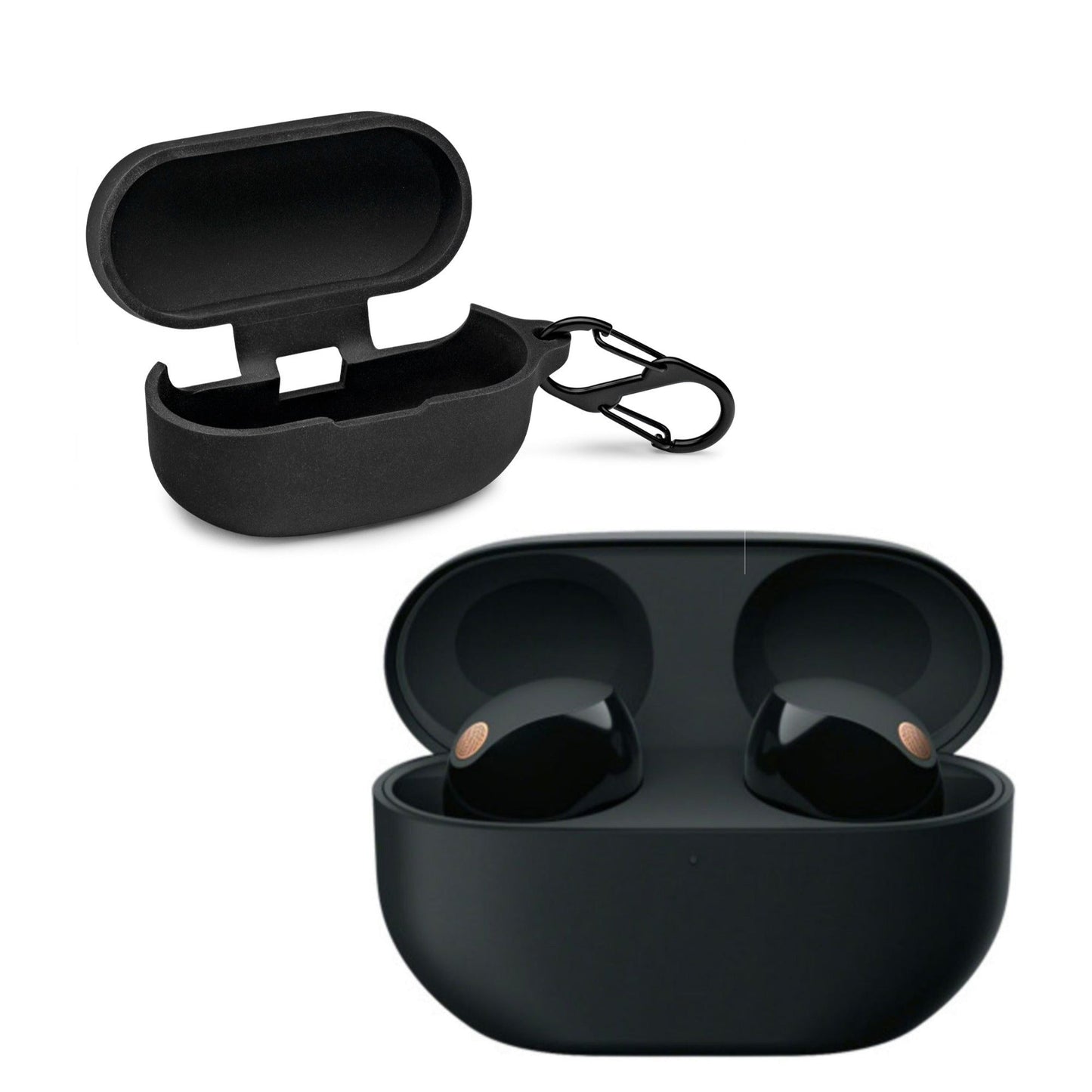 Sony Rechargeable Charging Case for WF-1000XM5 (Black) Bundle with Silicone Case
