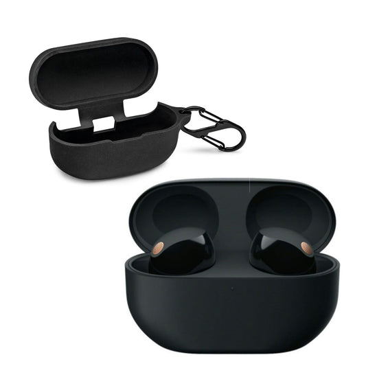 Sony Rechargeable Charging Case for WF-1000XM5 (Black) Bundle with Silicone Case