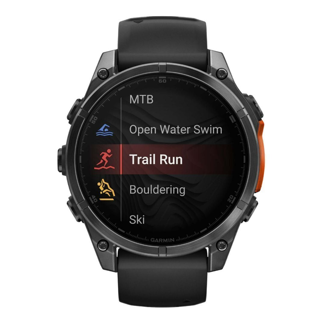 Garmin Fenix 8 47mm GPS Smartwatch with Wireless Stereo Earbuds Bundle
