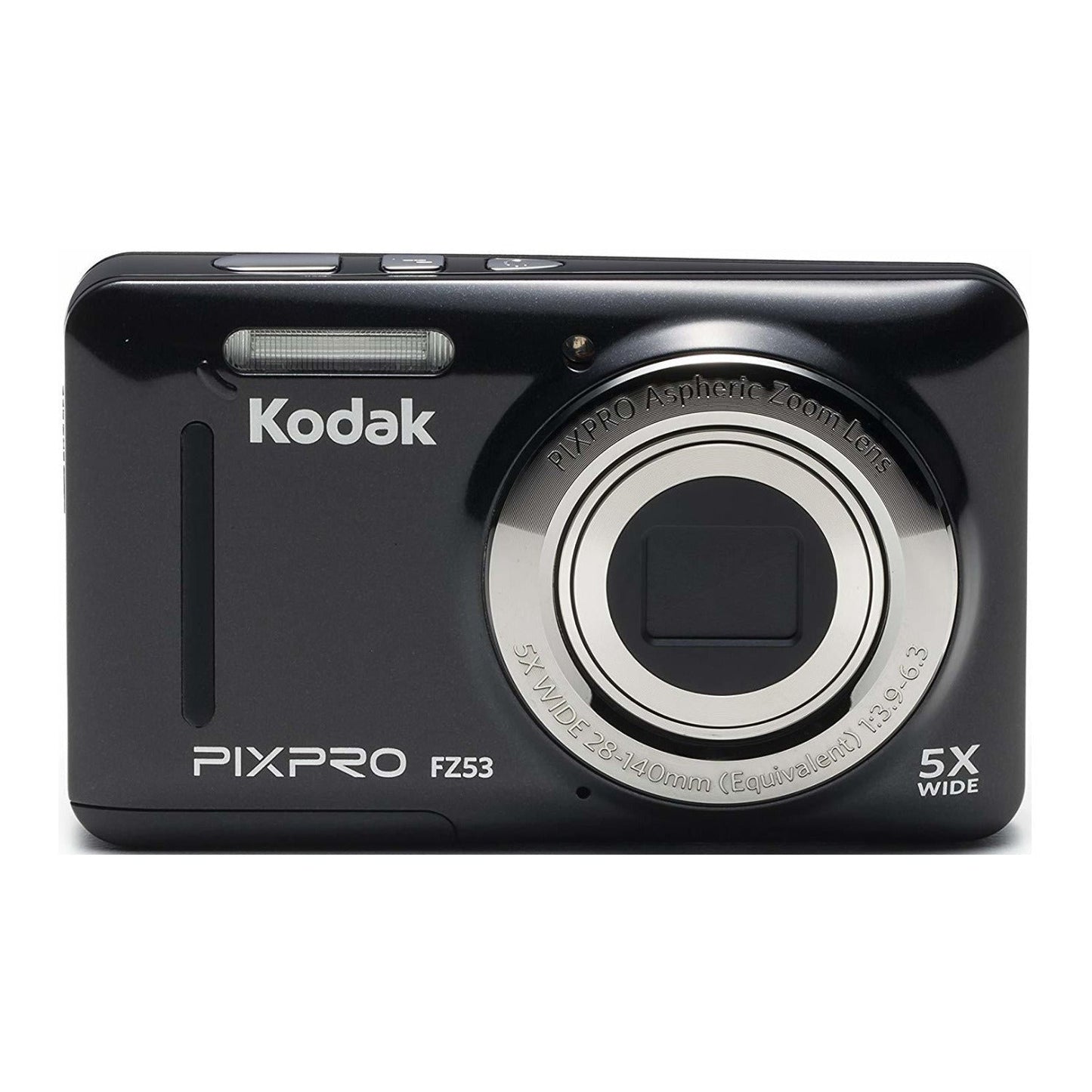 Kodak PIXPRO Friendly Zoom FZ53 Digital Camera (Black) with 16GB SD Card and Accessory Bundle