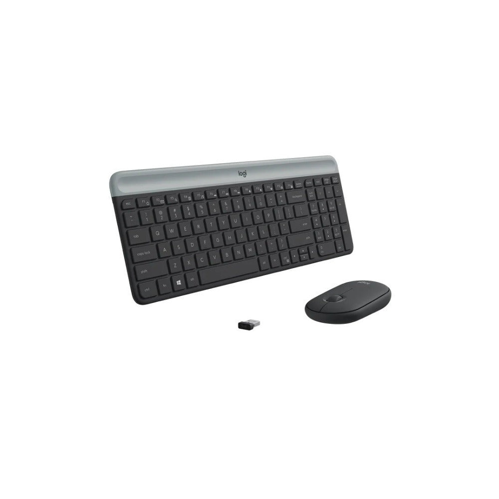 Logitech MK470 Ultra-Slim Compact Wireless Keyboard and Mouse Combo with Optical Tracking (Graphite)