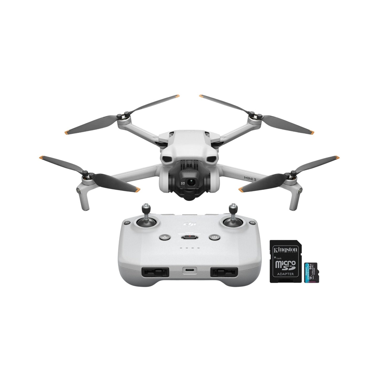 DJI Mini 3 Camera Drone with RC-N1 Remote Controller with 64GB MicroSDXC Memory Card