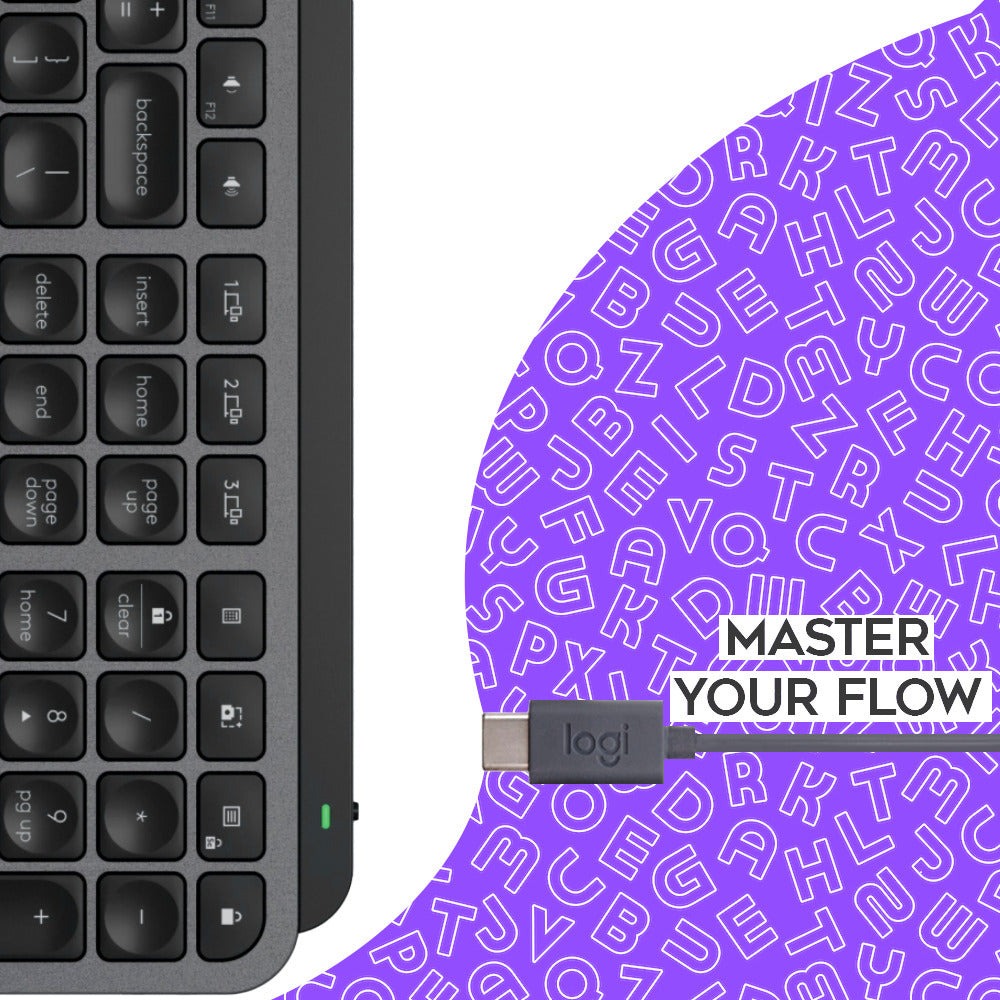 Logitech MX Keys S Keyboard and MX Master 3S Mouse Combo (Graphite) with Headphones, and Desk Mat