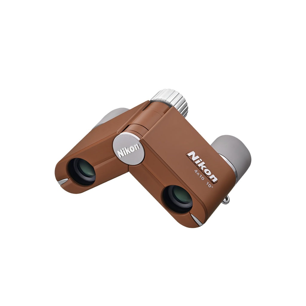 Nikon 4x10D CF Lightweight Pocket Binoculars with 4x Magnification (Amber Brown)
