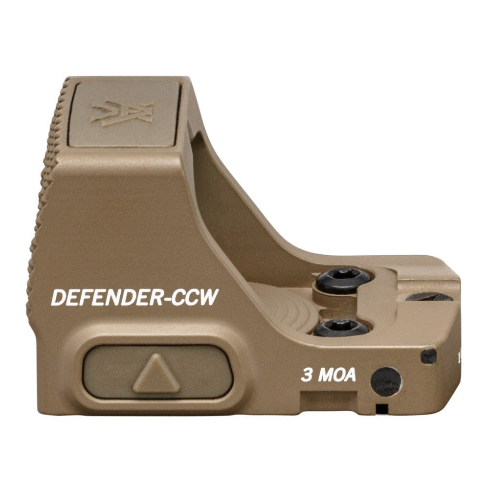 Vortex Defender - CCW 3 MOA Micro Red Dot with 10 Brightness Settings (Tan)