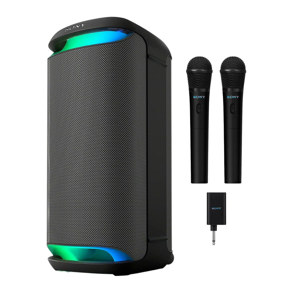 Sony SRS-XV800 Bluetooth Party Speaker with ULT Wireless Mic Bundle - Black