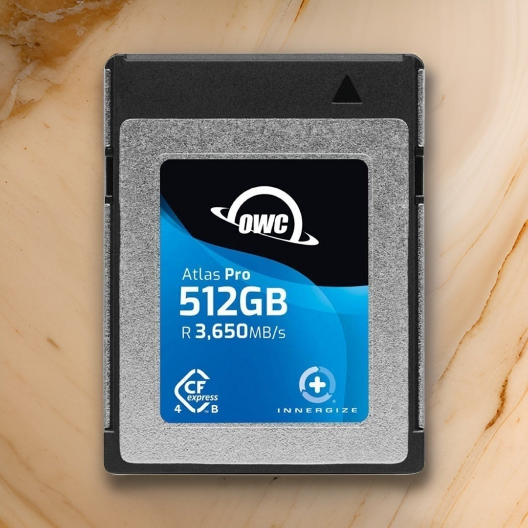 OWC 512GB Atlas Pro CFExpress 4.0 Type B Card with (USB-C) with CFExpress, and SD Card Reader/Writer