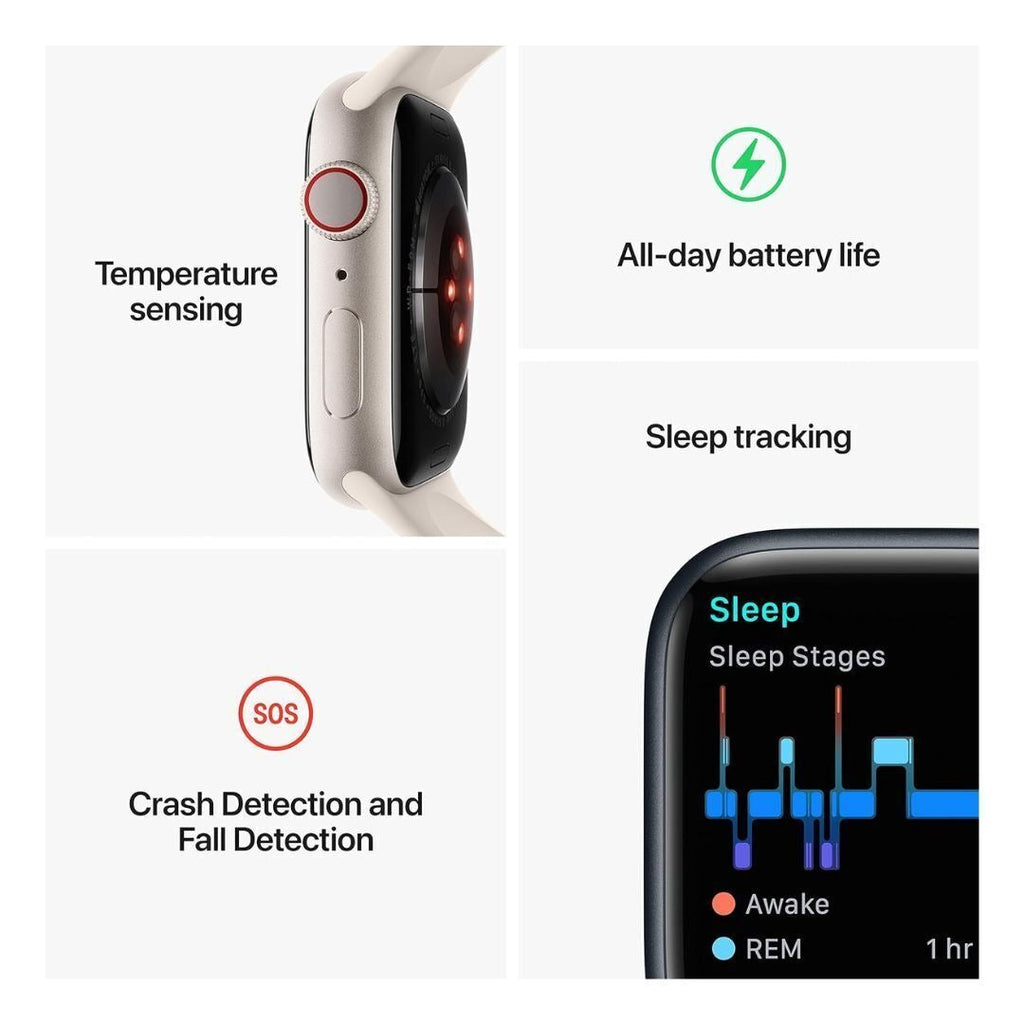 Apple Watch Series 8 (GPS + Cellular, 45mm) – Gold Stainless Steel Case, M/L Band (Used)