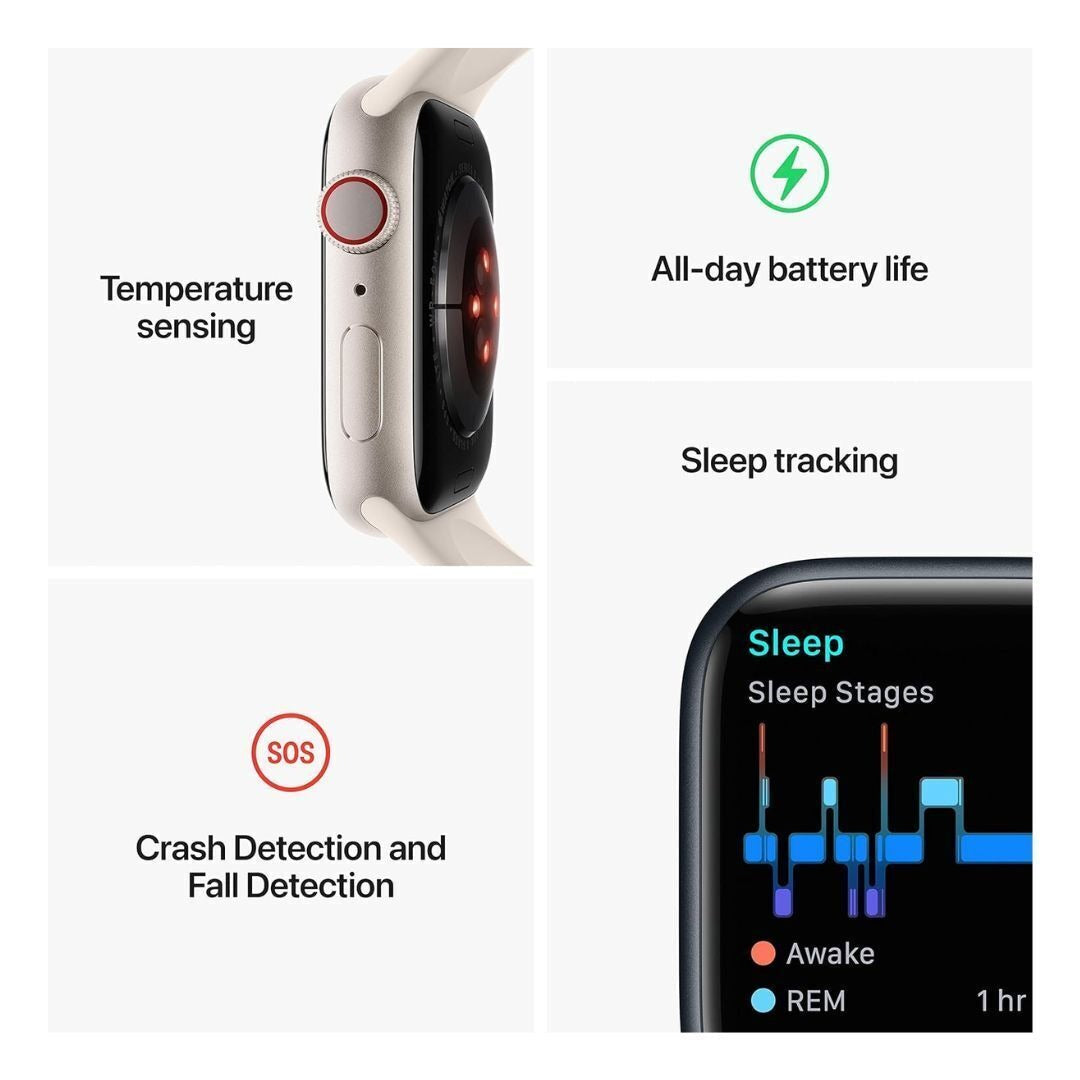 Apple Watch Series 8 (GPS + Cellular, 45mm) – Gold Stainless Steel Case, M/L Band (Used)