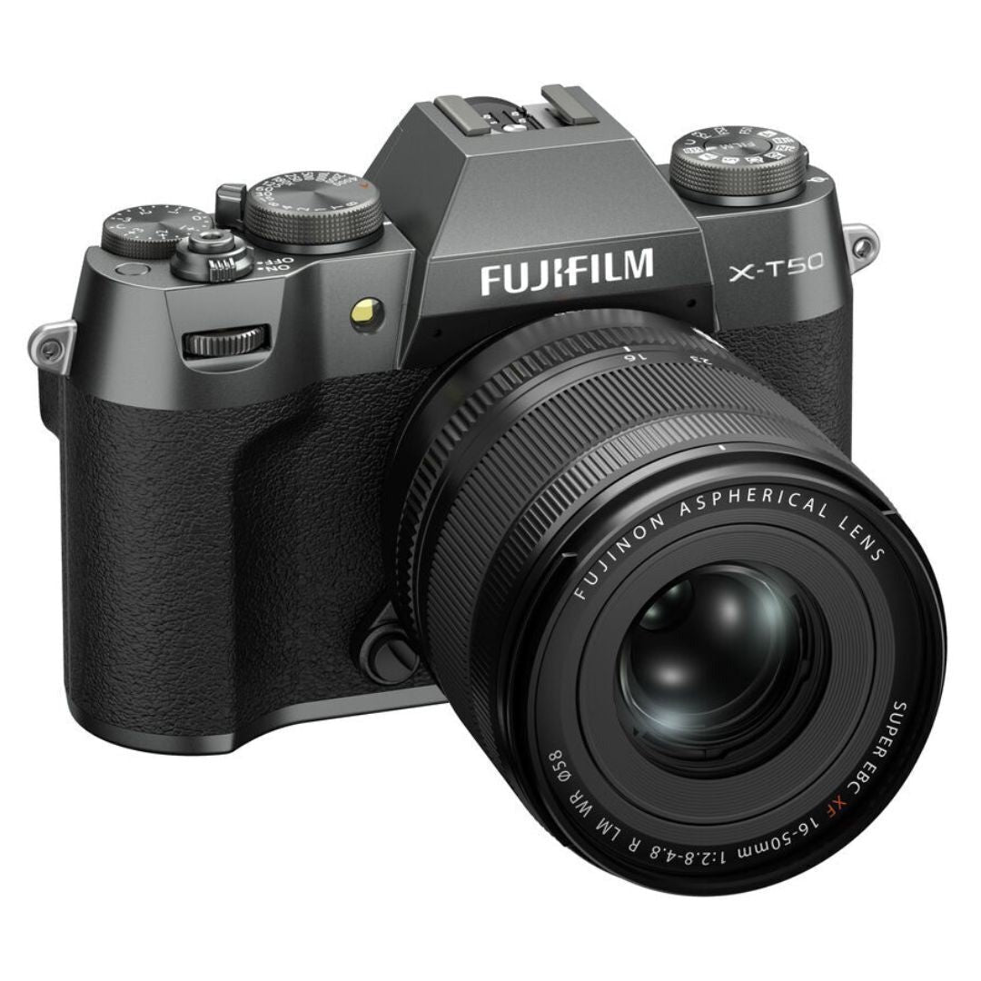 Fujifilm X-T50 Digital Camera with FUJINON XF16-50mm F2.8-4.8 R LM WR Lens Kit (Charcoal Silver)