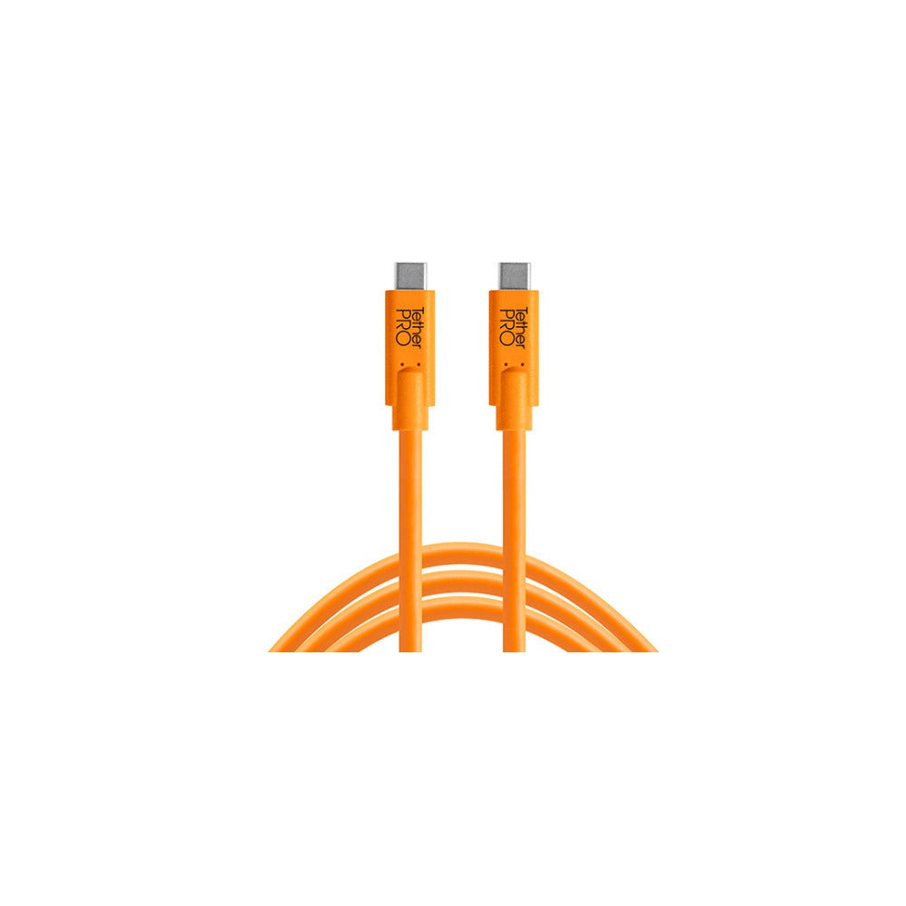 Tether Tools TetherPro USB Type-C Male to USB Type-C Male Cable (10-Ft, Orange)
