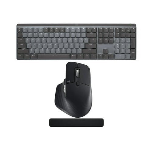 Logitech MX Mechanical Illuminated Wireless Keyboard with Mouse and Palm Rest