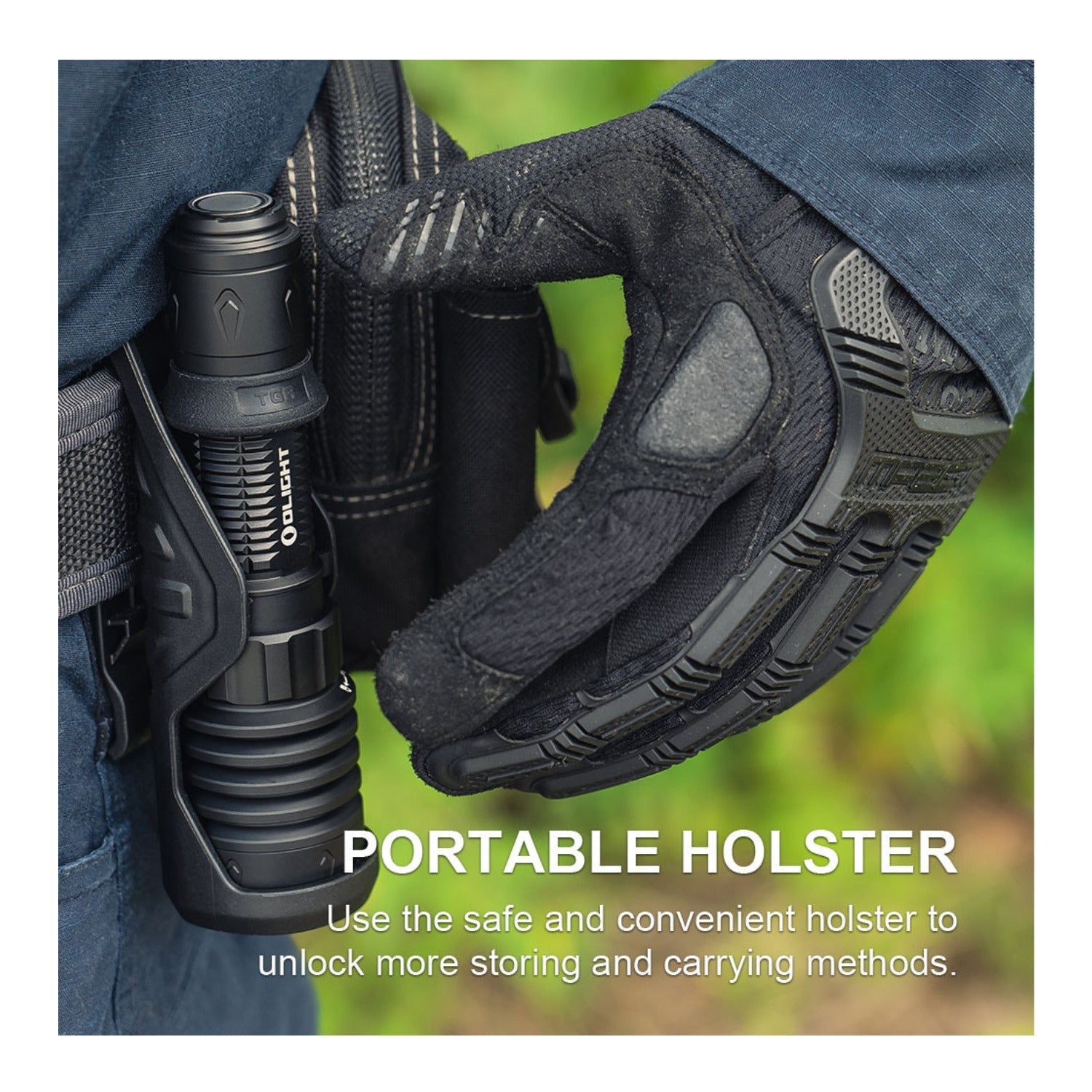 Olight Warrior X 4 Rechargeable LED Flashlight with Holster (Matte Black)