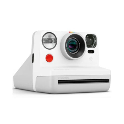 Polaroid Now Bundle with White Camera and Red Travel Pouch