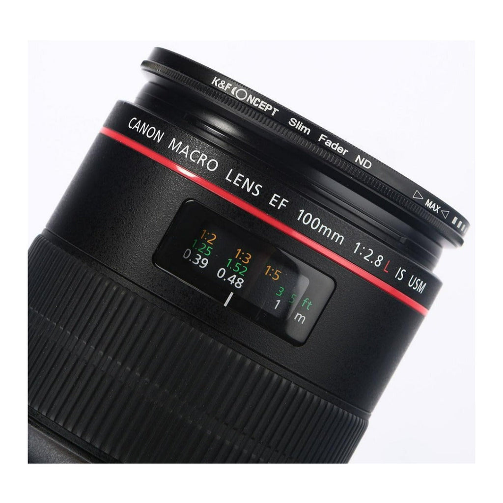 K&F Concept Variable Fader ND2-ND400, 55 mm HD Filter Lens with Cleaning Cloth