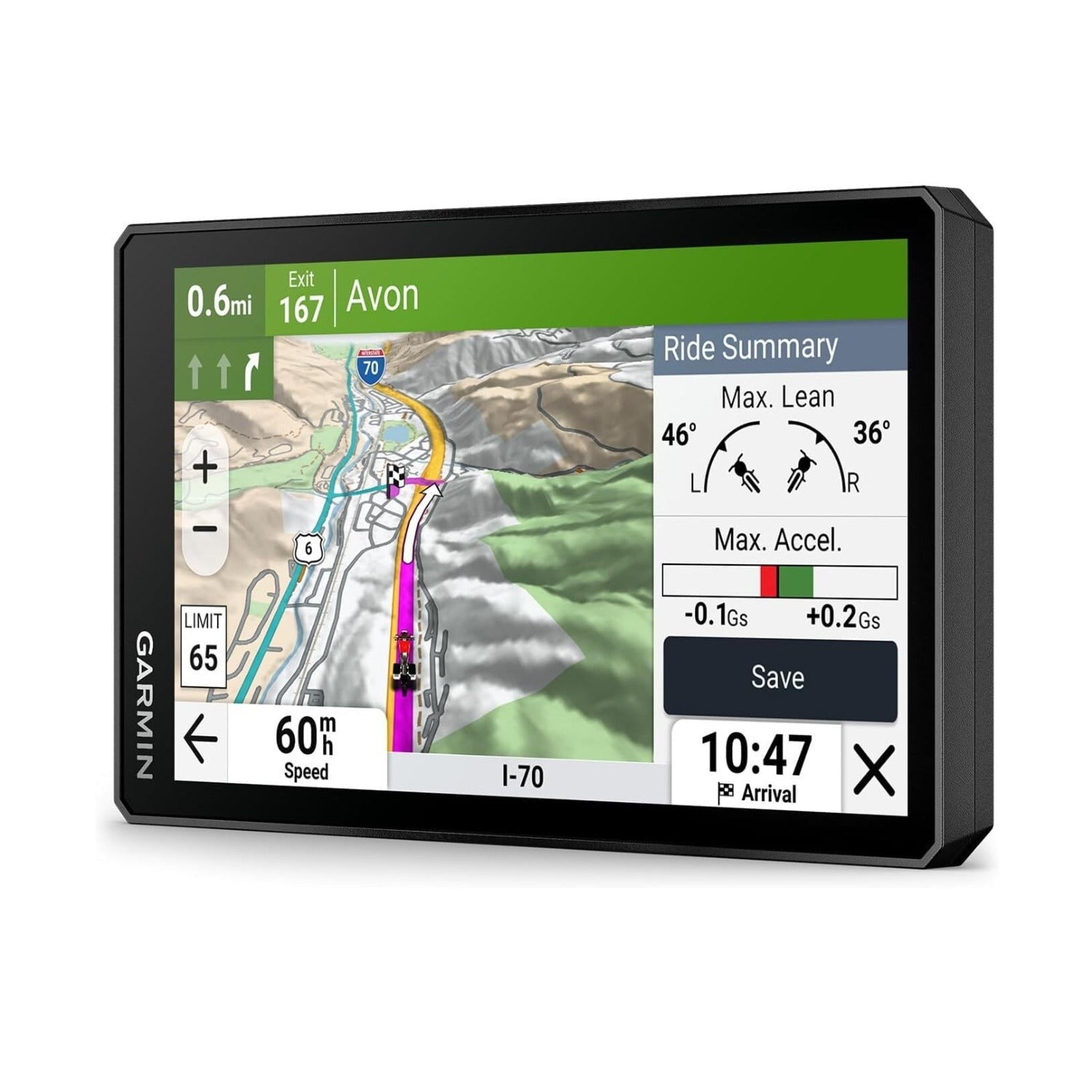 Garmin zmo XT3 4.7-Inch Motorcycle GPS Navigator Bundle with 128GB Memory Card