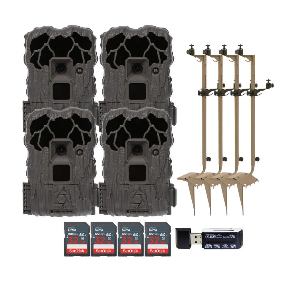 Stealth Cam 20MP Trail Camera with 60 Feet Range Detection (2-Pack) x 2 Bundle