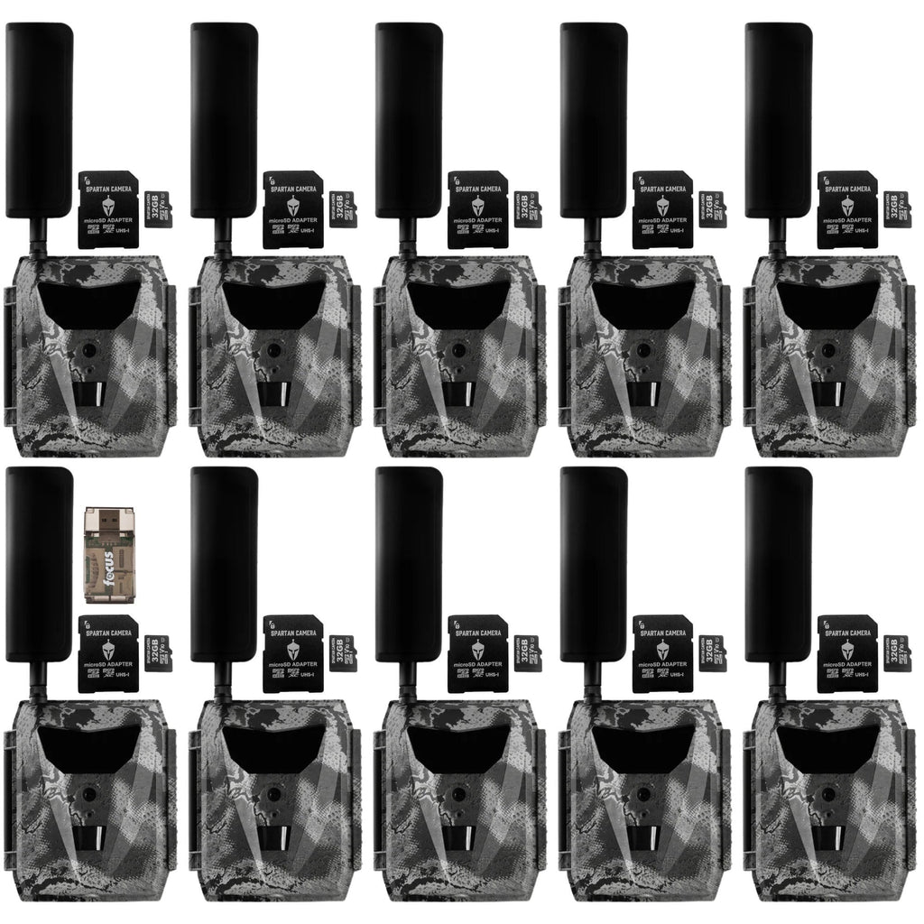 Spartan GoLive 4G/LTE Live Streaming Trail Camera 10-Pack Bundle