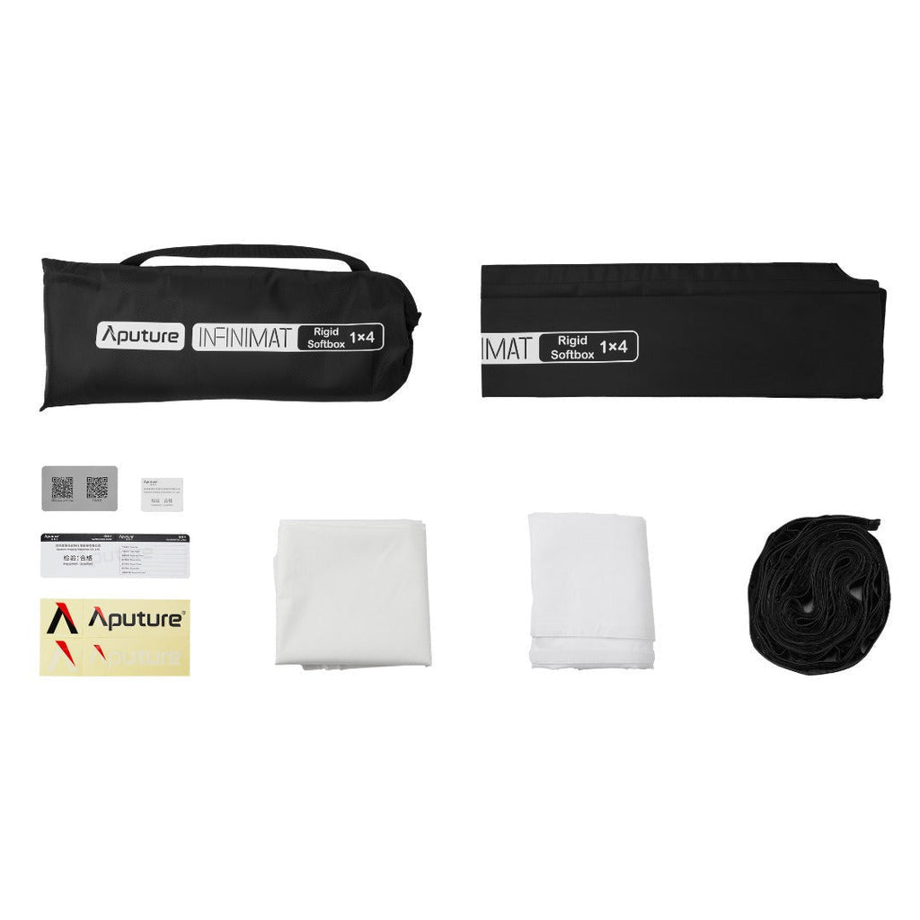 Aputure INFINIMAT Rigid Softbox 1x4 - Collapsible Hook-and-Loop Light Modifier