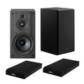 Sony SSCS5M2 3-Way 3-Driver Bookshelf Speaker System (Black) Bundle with Isolation Pads