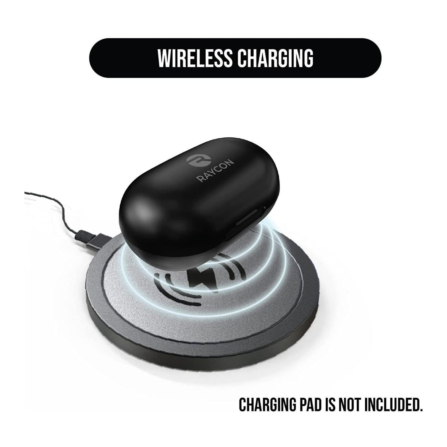 Raycon The Everyday Bluetooth Splash Resistant Wireless Earbuds (Carbon Black)