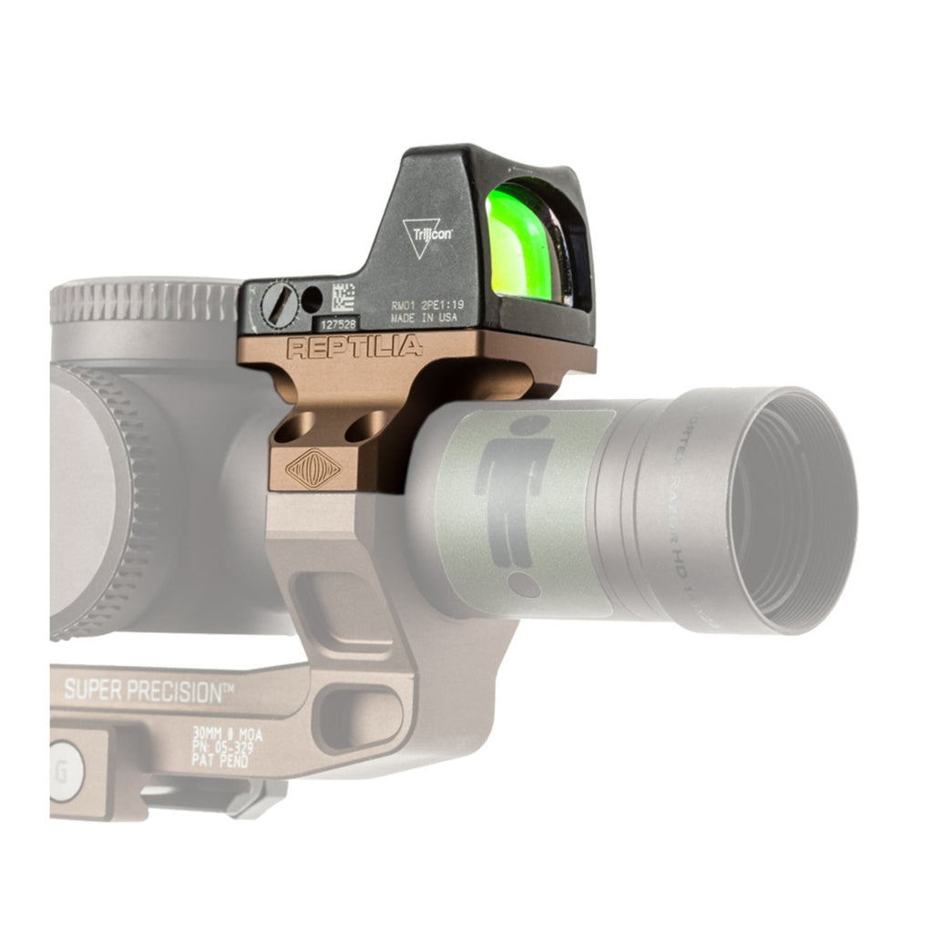 Reptilia AUS 30mm Optic Mount (FDE Anodized) with ROF-90 and Bubble Level Bundle