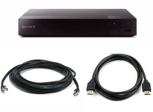 Sony BDP-S1700 Blu-Ray Disc Player Bundle with HDMI Cable, Ethernet Network Patch Cable (Black)