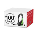 Avid Education AE-36 Headset with Noise Cancelling Microphone (Green, 100-Pack)