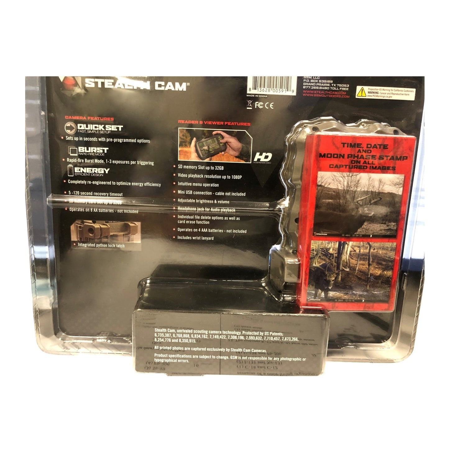 Stealth Cam QS22 22MP Trail Camera with HMW Trail Cam Viewer with Memory Card and Card Reader