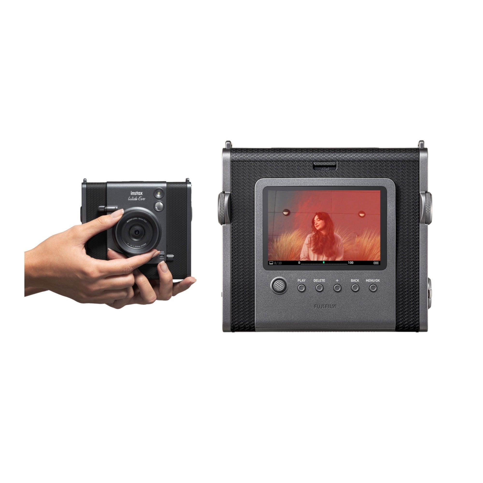 Fujifilm Instax Wide Evo Hybrid Instant Camera with Wide Film Accessories Bundle