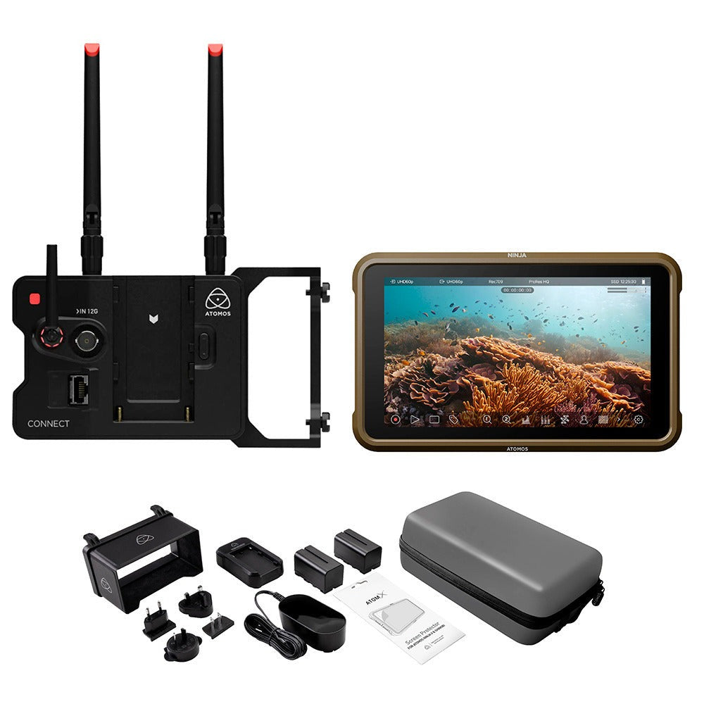 Atomos Ninja 5.2-Inch, 1000nit HDR Monitor-Recorder with Connect and Accessory Kit