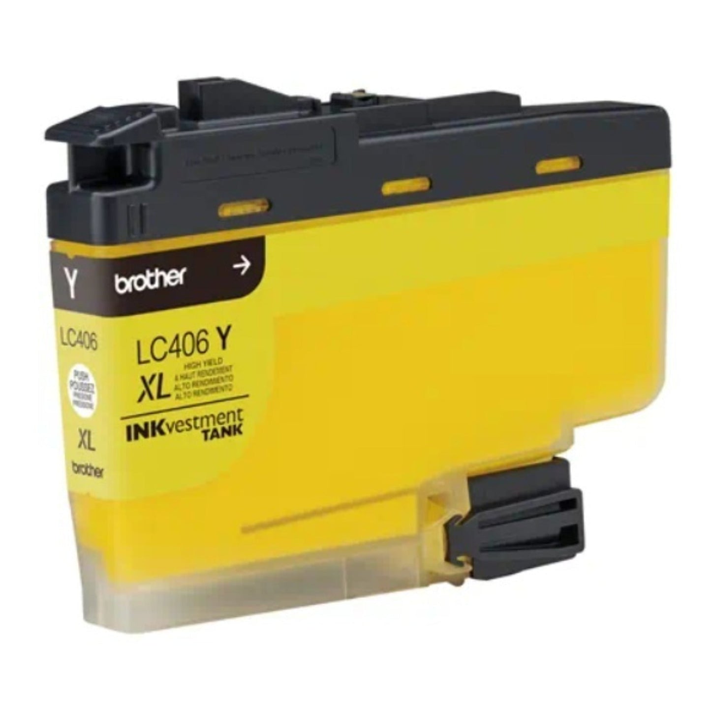 Brother LC406XLY Yellow INKvestment Tank Cartridge with High-Yield 5,000 Pages and Mess-Free Design