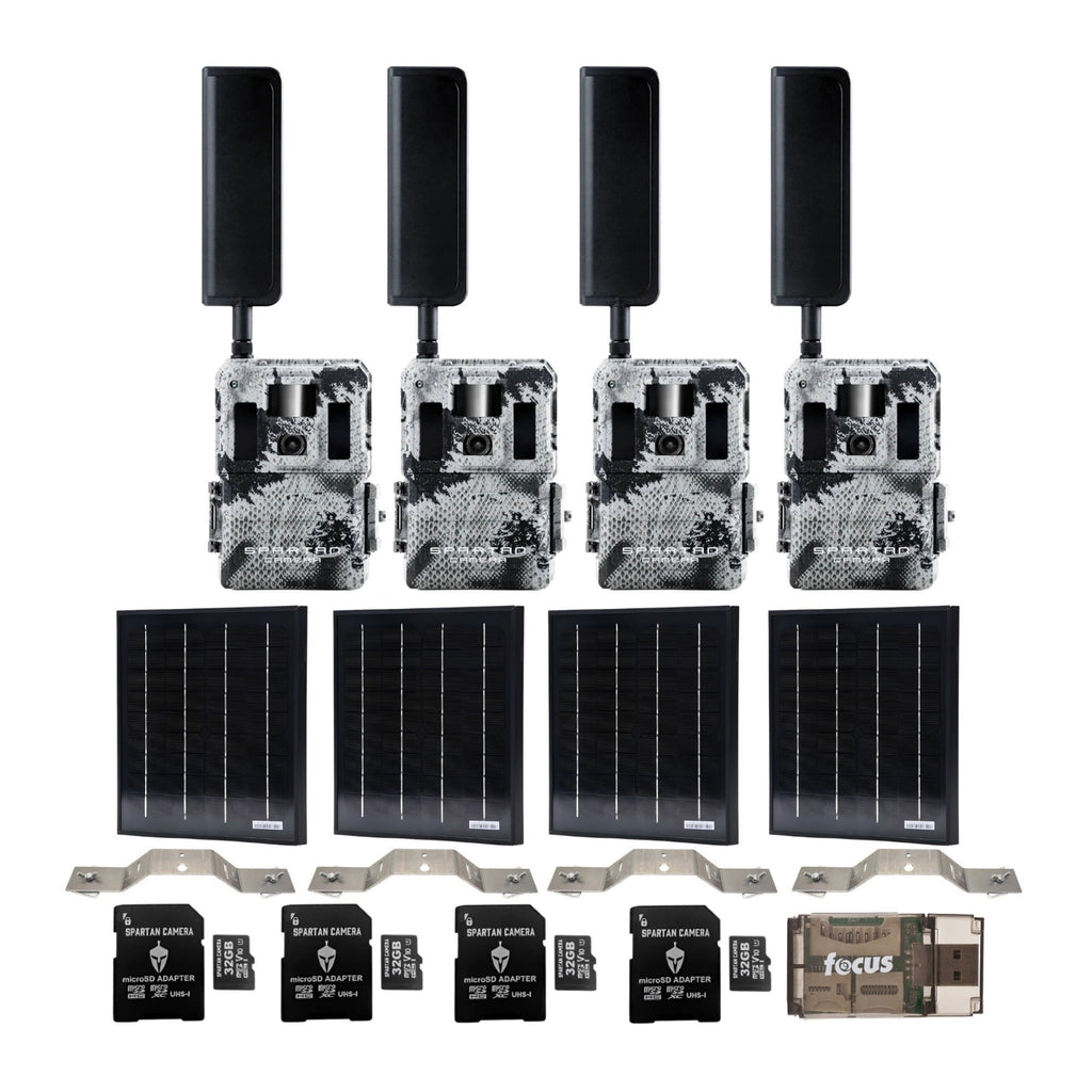 Spartan GoLive2 4G/LTE Trail Camera with Solar Panel and Accessories