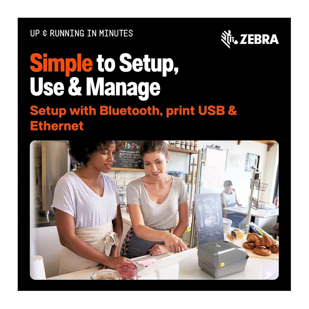 Zebra ZD621 4-Inch Direct Thermal Shipping Desktop Label Printer with USB/Serial/Ethernet (203 DPI)