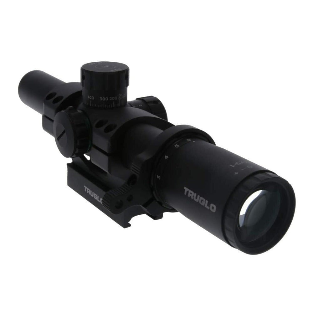 TruGlo Tru-Brite 30 Series 1-6x Illuminated Ring Dual-Color Mil-Dot Riflescope with Mount