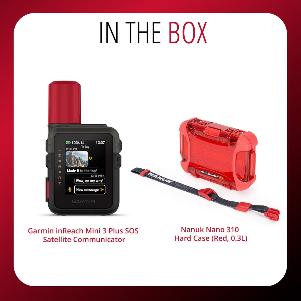 Garmin inReach Mini 3 Plus SOS Satellite Communicator Bundle with Nano Hard Case