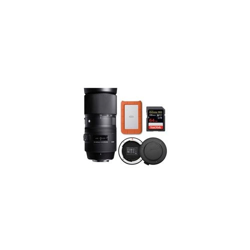 Sigma 150-600mm f/5-6.3 DG OS HSM Contemporary Lens for Nikon with Mini 1TB External Hard Drive and Accessory Bundle