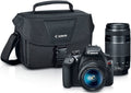 Canon EOS Rebel T6 DSLR Camera with 18-55mm and 75-300mm Lenses and Bag Bundle (Used)