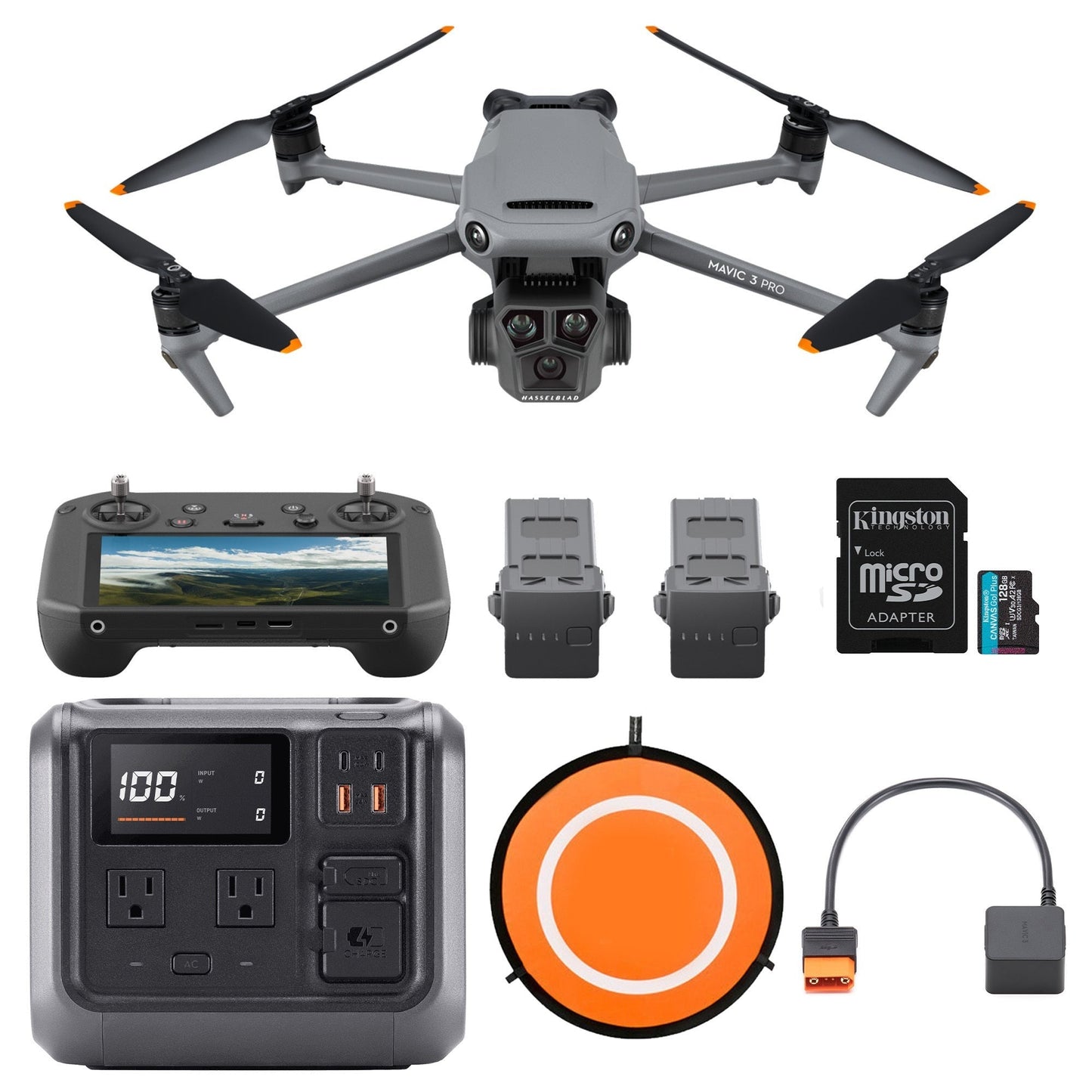 DJI Mavic 3 Pro 4/3 CMOS Triple Camera System Fly More Combo with RC Pro and Power 500 Power Station